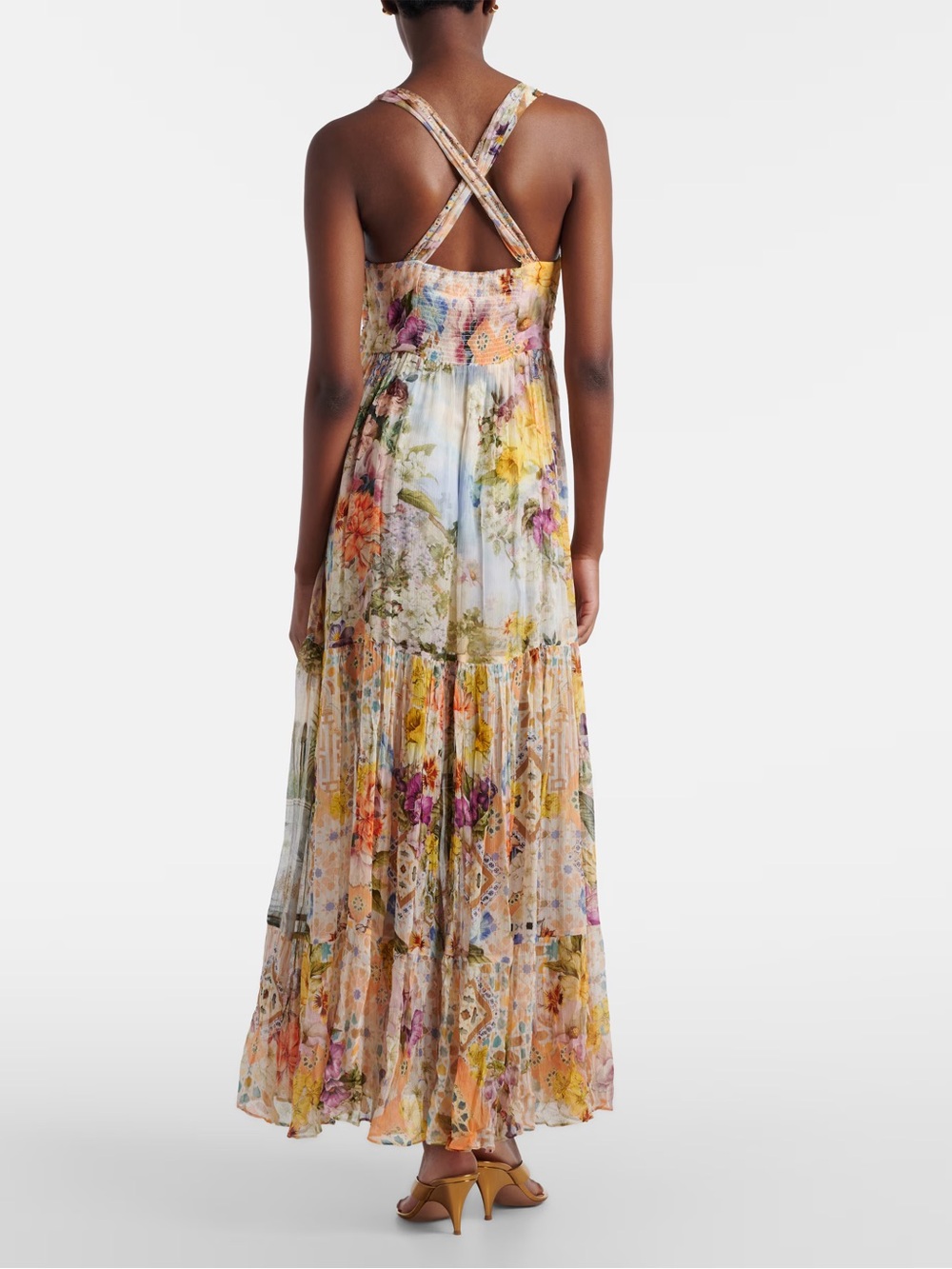 Camilla Bead Strap Gathered Panel Dress - Picture 3 of 11